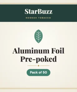 StarBuzz Aluminum Foil Pre-poked Hookah Tobacco – Pack of 50