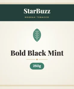 StarBuzz Bold Black Mint Hookah Tobacco 250g