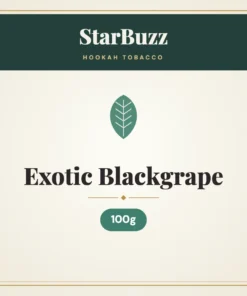 StarBuzz Exotic Blackgrape Hookah Tobacco 100g
