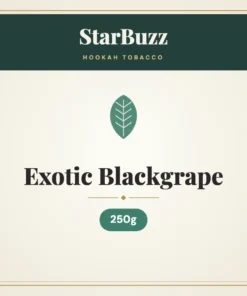 StarBuzz Exotic Blackgrape Hookah Tobacco 250g