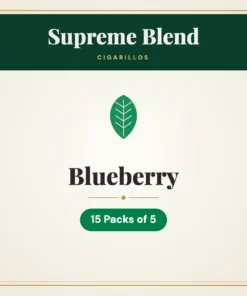 Supreme Blend Blueberry Cigarillos – 15 Packs of 5