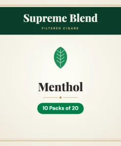 Supreme Blend Menthol Filtered Cigars – 10 Packs of 20