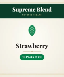 Supreme Blend Strawberry Filtered Cigars – 10 Packs of 20