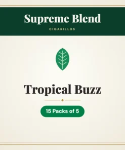 Supreme Blend Tropical Buzz Cigarillos – 15 Packs of 5