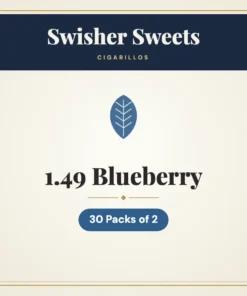 Swisher Sweets 1.49 Blueberry Cigarillos – 30 Packs of 2