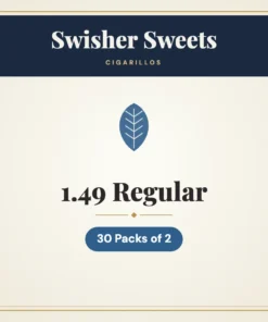 Swisher Sweets 1.49 Regular Cigarillos – 30 Packs of 2