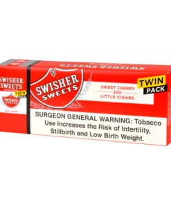 Swisher Sweets 100mm Twin Pack Cherry Little Cigars – 5 Packs of 40