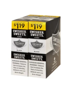Swisher Sweets Black Cigarillos $1.19 Pre-Priced – 30 Packs of 2