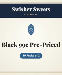 Swisher Sweets Black Cigarillos 99¢ Pre-Priced – 30 Packs of 2