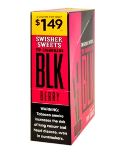 Swisher Sweets BLK Tip Berry Cigarillos 2 for $1.49 – 15 pouches of 2