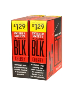 Swisher Sweets BLK Tip Cherry Cigarillos $1.29 – 30 pouches of 2