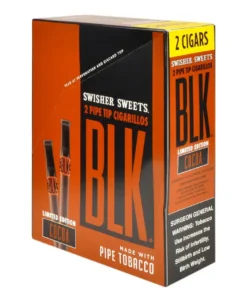 Swisher Sweets BLK Tip Cocoa Cigarillos – 15 pouches of 2
