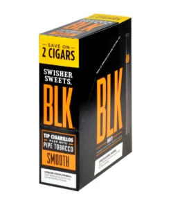 Swisher Sweets BLK Tip Smooth Cigarillos 15 pouches of 2