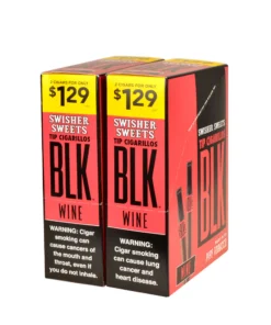 Swisher Sweets BLK Tip Wine Cigarillos $1.29 – 30 pouches of 2