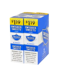 Swisher Sweets Blueberry Cigarillos $1.19 Pre-Priced – 30 Packs of 2
