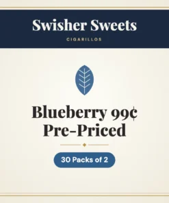 Swisher Sweets Blueberry Cigarillos 99¢ Pre-Priced – 30 Packs of 2