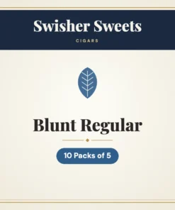 Swisher Sweets Blunt Regular Cigars – 10 Packs of 5