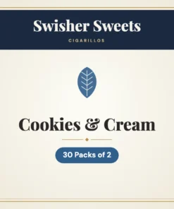 Swisher Sweets Cookies & Cream Cigarillos – 30 Packs of 2