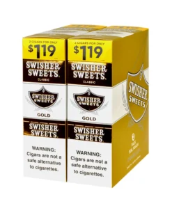Swisher Sweets Gold Cigarillos $1.19 Pre-Priced – 30 Packs of 2