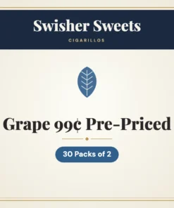 Swisher Sweets Grape Cigarillos 99¢ Pre-Priced – 30 Packs of 2