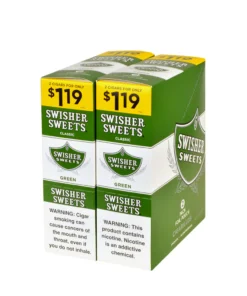 Swisher Sweets Green Sweets Cigarillos $1.19 Pre-Priced – 30 Packs of 2