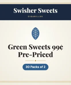 Swisher Sweets Green Sweets Cigarillos 99¢ Pre-Priced – 30 Packs of 2