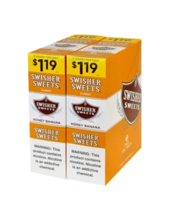 Swisher Sweets Honey Banana Cigarillos $1.19 Pre-Priced – 30 Packs of 2