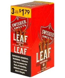 Swisher Sweets Leaf Original Cigars 3 for $1.79 – Pack of 30