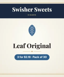 Swisher Sweets Leaf Original Cigars 3 for $2.19 – Pack of 30