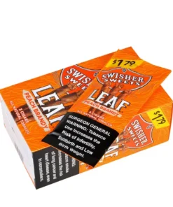 Swisher Sweets Leaf Peach Brandy Cigars 3 for $1.79 – Pack of 30