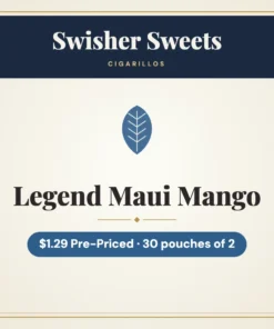 Swisher Sweets Legend Maui Mango Cigarillos $1.29 Pre-Priced – 30 pouches of 2