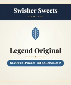 Swisher Sweets Legend Original Cigarillos $1.29 Pre-Priced – 30 pouches of 2