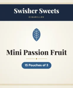 Swisher Sweets Mini Passion Fruit Cigarillos – 15 Pouches of 3