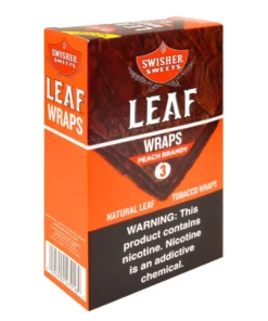 Swisher Sweets Peach Brandy Leaf Wraps $2.49 – 10 Packs of 3