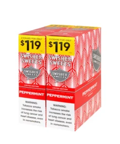 Swisher Sweets Peppermint Cigarillos $1.19 Pre-Priced – 30 Packs of 2