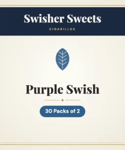 Swisher Sweets Purple Swish Cigarillos – 30 Packs of 2