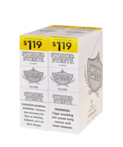 Swisher Sweets Silver Cigarillos $1.19 Pre-Priced – 30 Packs of 2