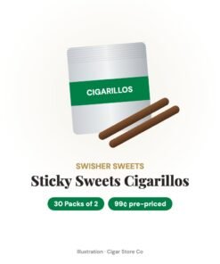 Swisher Sweets Sticky Sweets Cigarillos 99¢ Pre-Priced – 30 Packs of 2