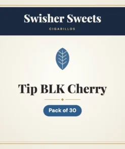 Swisher Sweets Tip BLK Cherry Cigarillos – Pack of 30