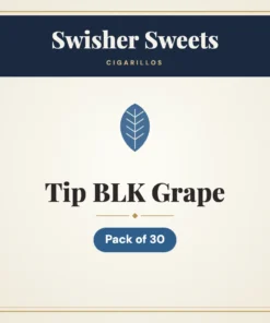 Swisher Sweets Tip BLK Grape Cigarillos – Pack of 30