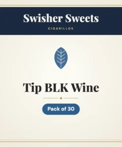 Swisher Sweets Tip BLK Wine Cigarillos – Pack of 30