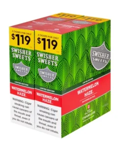 Swisher Sweets Watermelon Haze Cigarillos $1.19 Pre-Priced – 30 Packs of 2