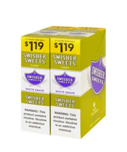 Swisher Sweets White Grape Cigarillos $1.19 Pre-Priced – 30 Packs of 2