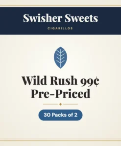 Swisher Sweets Wild Rush Cigarillos 99¢ Pre-Priced – 30 Packs of 2