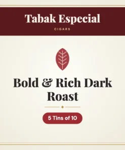 Tabak Especial Bold & Rich Dark Roast Cigars – 5 Tins of 10