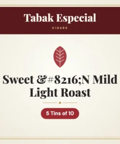 Tabak Especial Sweet ‘N Mild Light Roast Cigars – 5 Tins of 10