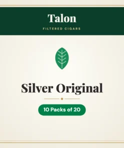 Talon Silver Original Filtered Cigars – 10 Packs of 20