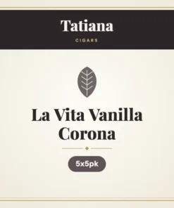 Tatiana La Vita Vanilla Corona Cigars – 5x5pk