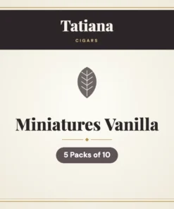 Tatiana Miniatures Vanilla Cigars – 5 Packs of 10
