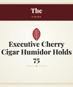 The Executive Cherry Cigar Humidor Holds 75 Cigars